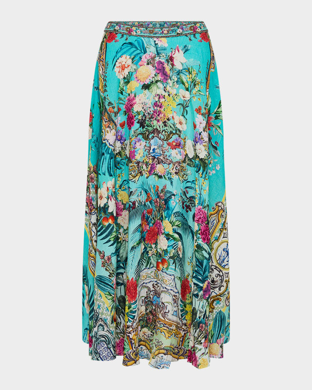 Gardens of Queluz Maxi Circle Skirt